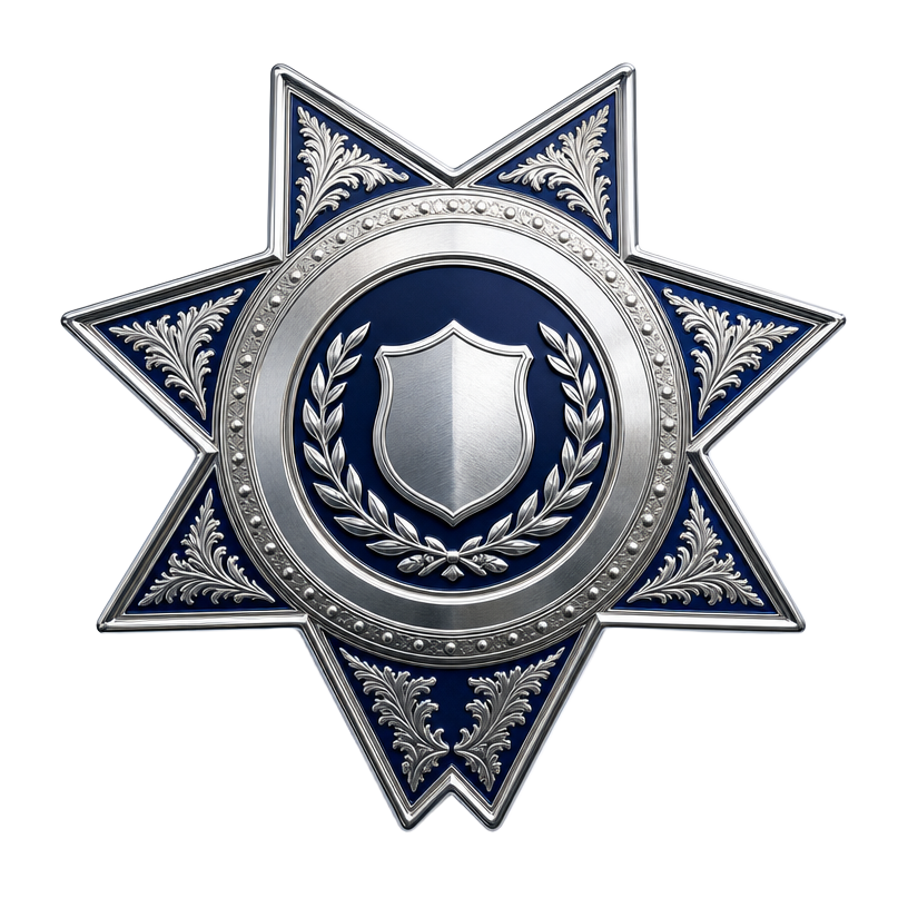 Police officers service emblem